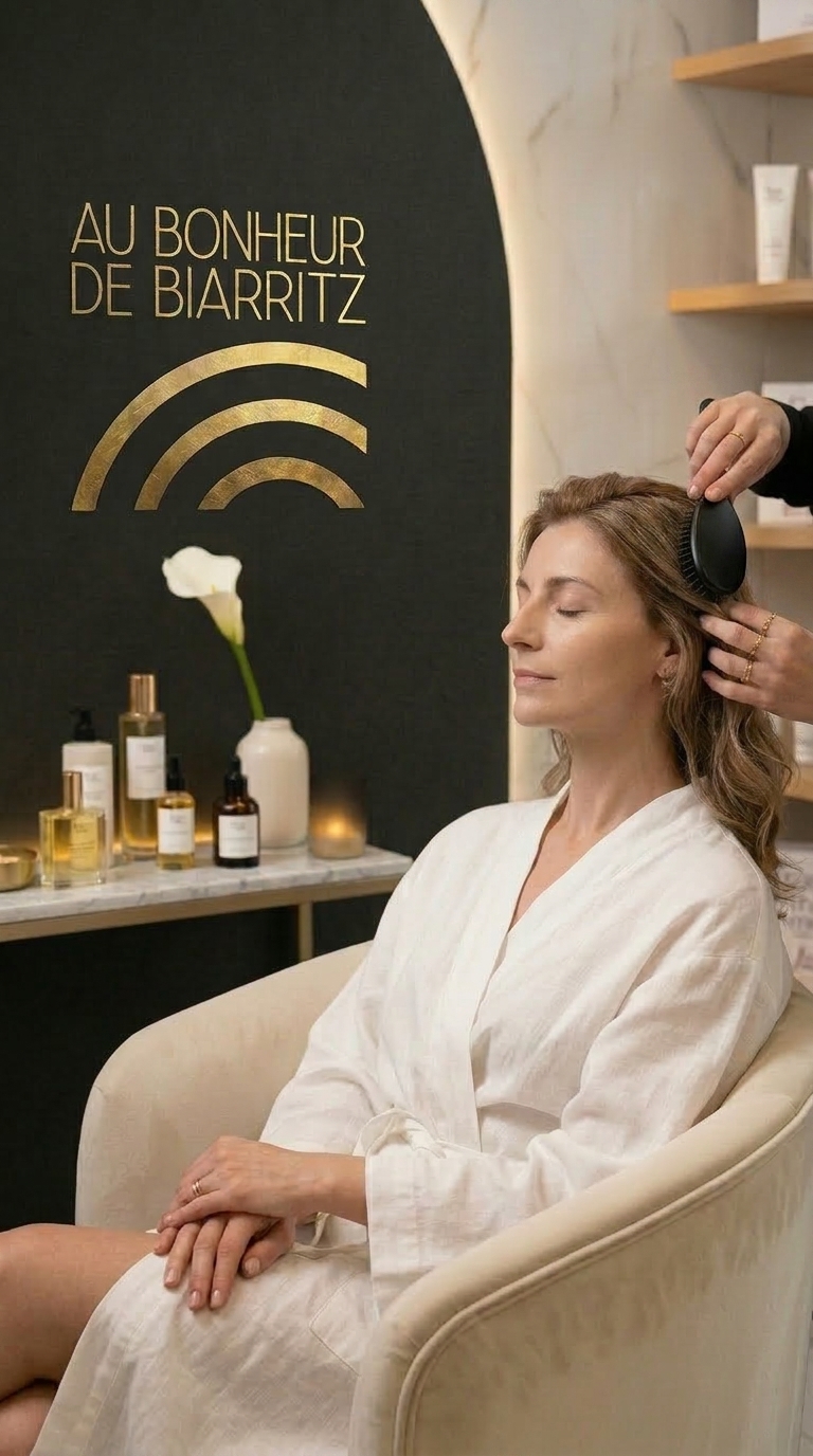 Coiffure au salon Au Bonheur de Biarritz